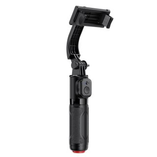 Selfie stick z automatycznym statywem i pilotem Bluetooth 63 cm - czarny