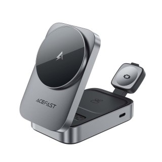 Stacja ładująca 3w1 bezprzewodowa indukcyjna MagSafe - szara