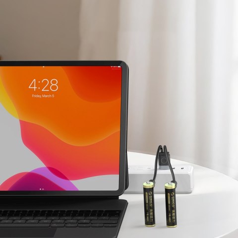 Bateria litowa akumulator AAA 1.5 V 500mWh USB-C z kablem ładującym - 2 szt.