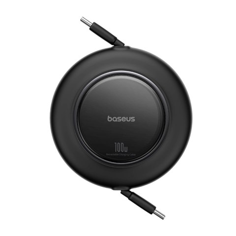 Kabel przewód zwijany USB-C 100W 2m - czarny