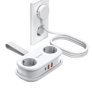 Listwa zasilająca 5w1 AC USB-A USB-C GaN 20W - biała
