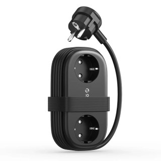 Listwa zasilająca 6w1 AC USB-A USB-C GaN 65W - czarna