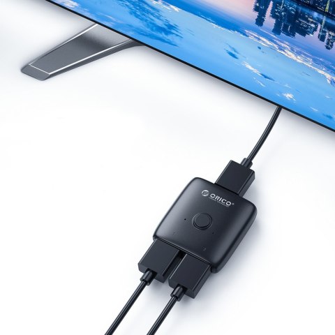 Adapter HDMI dwukierunkowy splitter - czarny