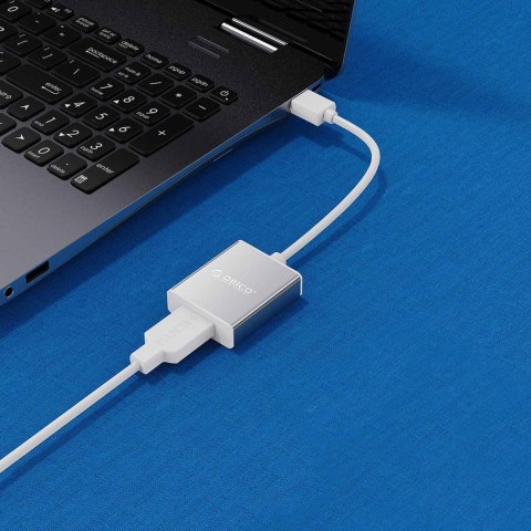 Adapter przejściówka USB-A - HDMI - srebrna