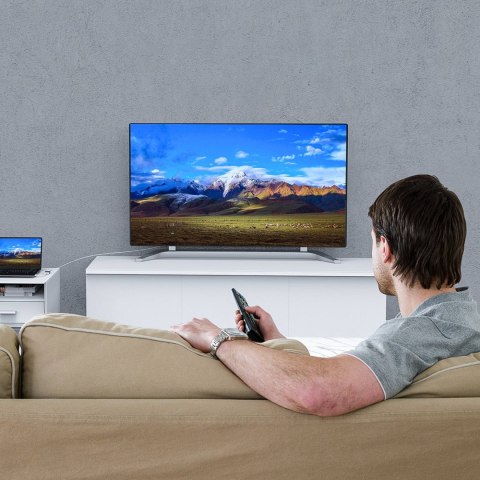 Adapter przejściówka USB-A - HDMI - srebrna