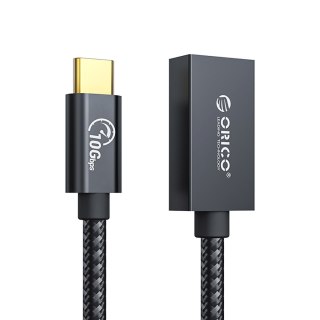 Adapter przejściówka USB-C - USB-A 3.1 Gen 2 10Gbps OTG 30cm - czarny