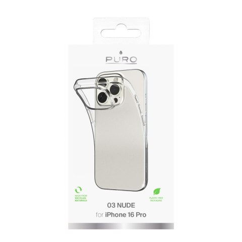 Etui silikonowe do iPhone 16 Pro 03 Nude - przezroczyste