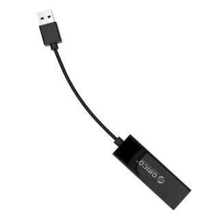 Zewnętrzna karta sieciowa USB-A - RJ45 10/100/1000 Mbps - czarna