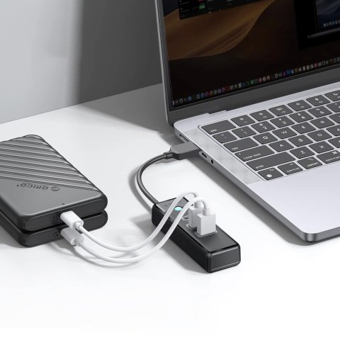 HUB rozdzielacz 3-portowy USB-A - USB-A USB-C 1.8 m - czarny