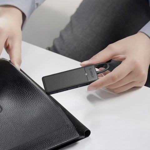 HUB rozdzielacz 4-portowy USB-C - USB-A 0.15 m - czarny