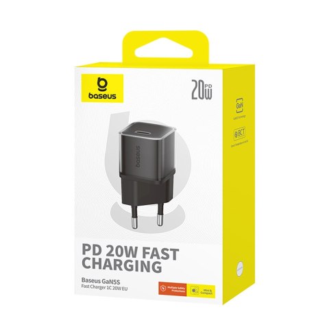 Ładowarka sieciowa USB-C GaN5S 20W - czarna