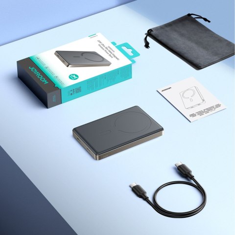 Powerbank bezprzewodowy 10000mAh 22.5W USB-C - tytanowy