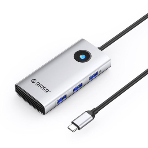 Stacja dokująca 6w1 USB-C - USB-A USB-C HDMI RJ45 PD 100 W 4K 30Hz 2.5G - srebrna