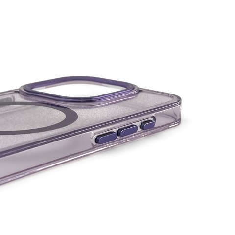 Etui ochronne na Samsung Galaxy S25 Glitter Case z Mag Safe - fioletowe z brokatem