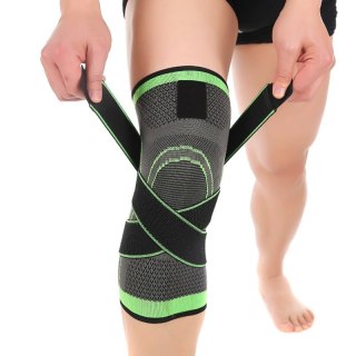Ochraniacz na kolano 3D sportowy zielony XXXL