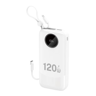 Powerbank 20000 mAh K13Pro USB-A USB-C z kablami USB-C iPhone lightning - biały