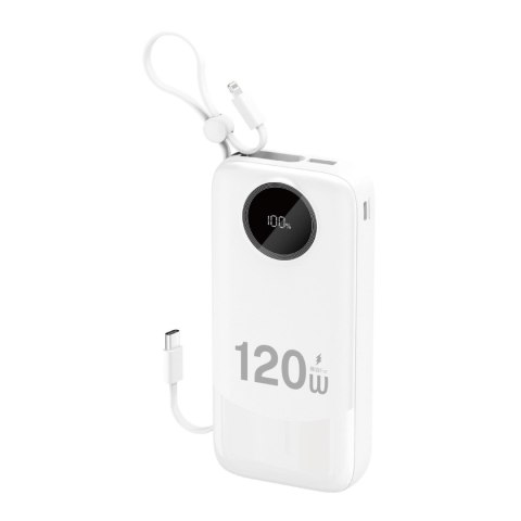 Powerbank 20000 mAh K13Pro USB-A USB-C z kablami USB-C iPhone lightning - biały