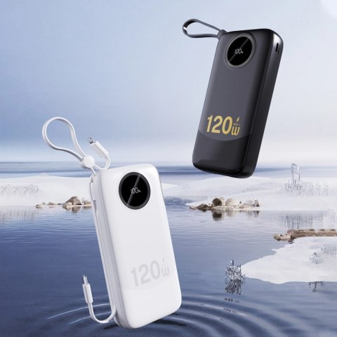 Powerbank 20000 mAh K13Pro USB-A USB-C z kablami USB-C iPhone lightning - biały