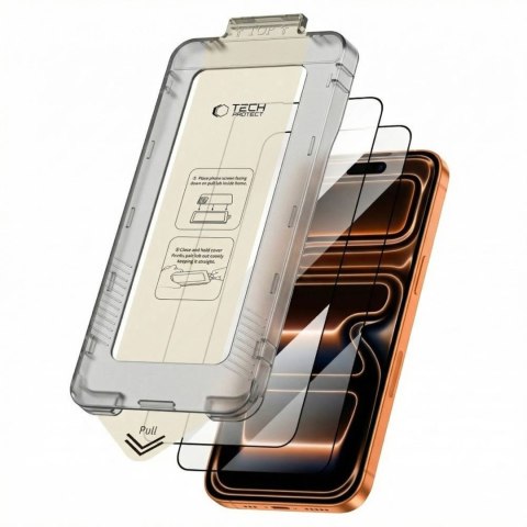 Szkło hartowane na iPhone 17 Pro z aplikatorem Quick Set+ czarne - 2 szt.