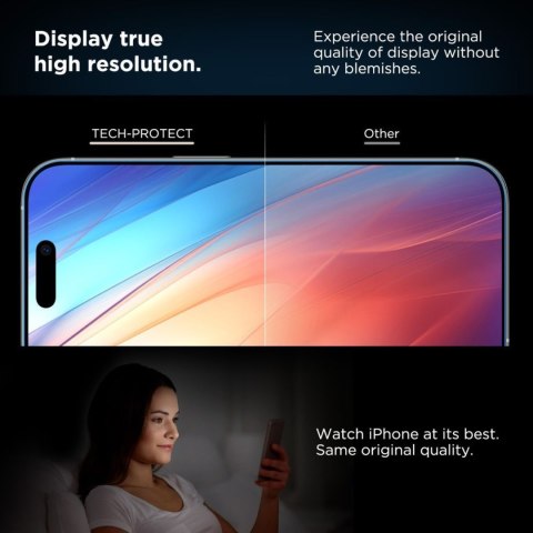 Szkło hartowane na iPhone 17 Pro z aplikatorem Quick Set+ czarne - 2 szt.