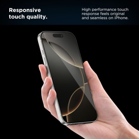 Szkło hartowane na iPhone 17 Pro z aplikatorem Quick Set+ czarne - 2 szt.