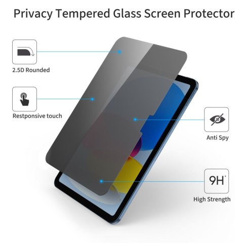 Szkło prywatyzujące na iPad 10.9'' 2022 / iPad 11'' 2025 Glass Spy+
