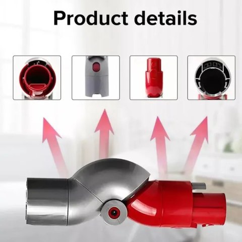 Adapter dolny do odkurzaczy Dyson V7 V8 V10 V11, ABS, 21x4,5x4,5 cm