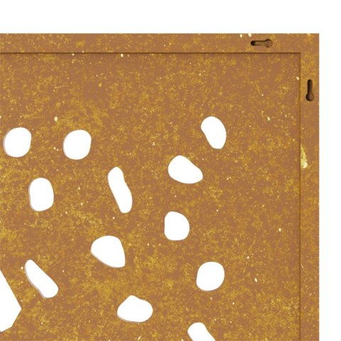 Dekoracja ścienna do ogrodu 105x55 cm stal corten liście