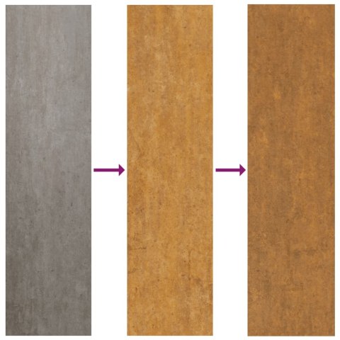Dekoracja ścienna do ogrodu 105x55 cm stal corten liście