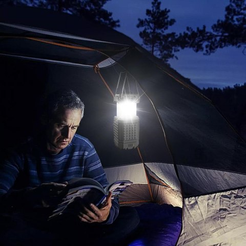 Lampa kempingowa 3w1 z ładowaniem solarnym, 200LM, wodoodporna IPX4