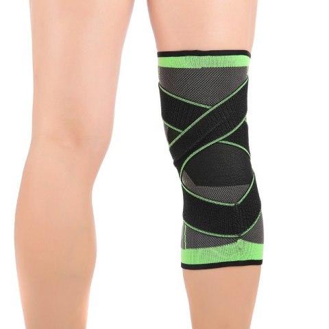 Ochraniacz na kolano 3D sportowy zielony XXXL