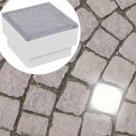 Oświetlenie podłogowe LED 100x100mm, 16 diod, ciepła biel
