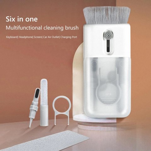 Zestaw do czyszczenia słuchawek Bluetooth 6w1 biały