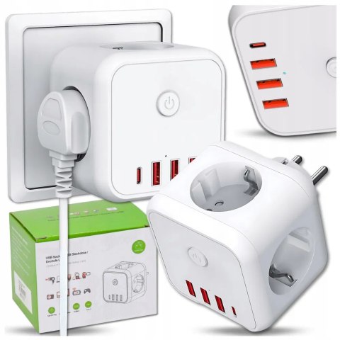 Adapter sieciowy 7w1 250V 4000W