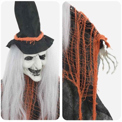 Dekoracyjny duch na Halloween 3 szt. kolorowy 61 x 97 cm poliester