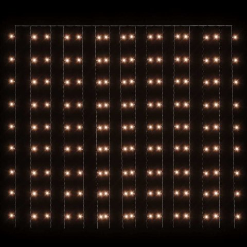 Firanka LED 3x3 m 300 diod ciepła biała 8 efektów