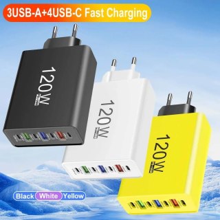 Ładowarka USB-C, 120W, szybkie ładowanie, biały