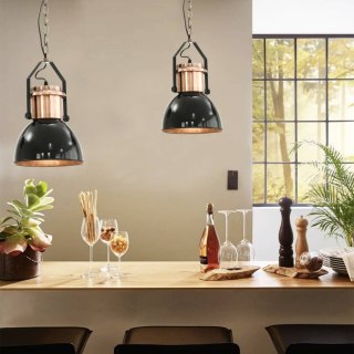 Lampa sufitowa 2 szt. okrągła E27 czarna