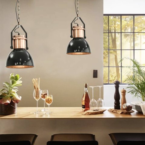 Lampa sufitowa 2 szt. okrągła E27 czarna
