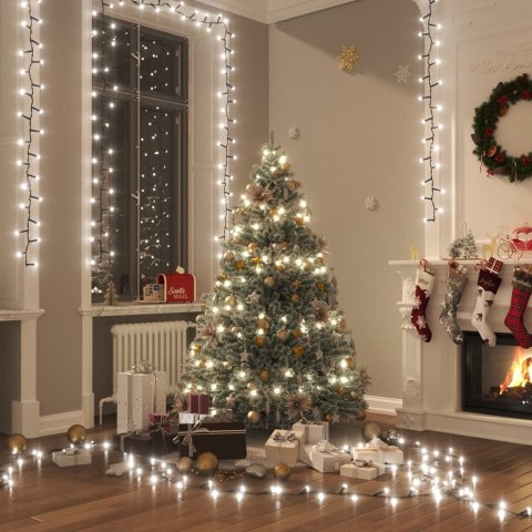 Lampki LED na sznurze 400 ciepłych białych LED 13 m