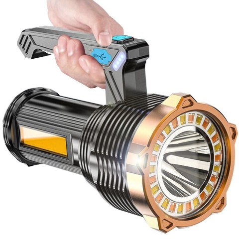 Latarka COB USB ładowalna reflektor roboczy do kempingu