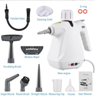 Parowy odkurzacz ręczny 1000W, wielofunkcyjny, 280ml