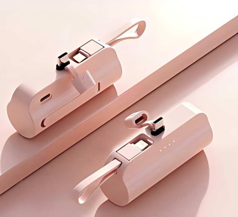 Power bank 5000mAh mini różowy szybkie ładowanie