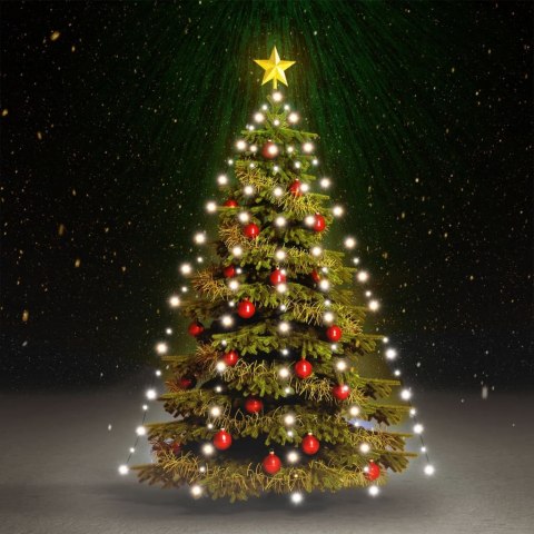 Siatka świetlna na choinkę 150 LED białe zimne 210 cm