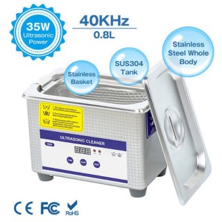 Urządzenie do mycia ultradźwiękowego 0.8L ze stali nierdzewnej