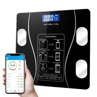 Waga elektroniczna do ciała Bluetooth - czarna