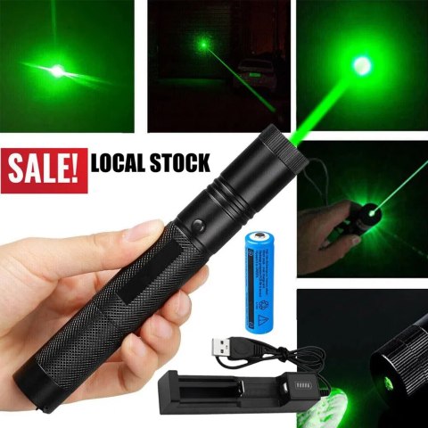Wskaźnik laserowy zielony 1MW USB do użytku na zewnątrz
