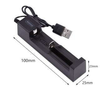 Akumulator 16340 Li-Ion 1300mAh 3.7V z ładowarką USB