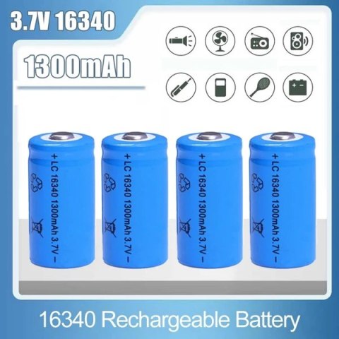 Akumulatory Li-Ion 3.7V 1300mAh z ładowarką 4 szt.