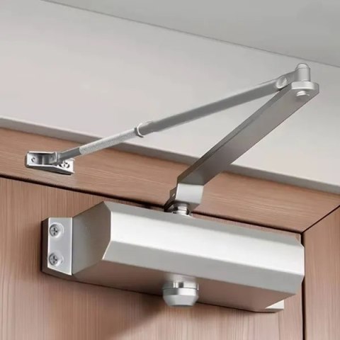 Hydrauliczny samozamykacz drzwiowy, aluminium, regulowany, duży rozmiar